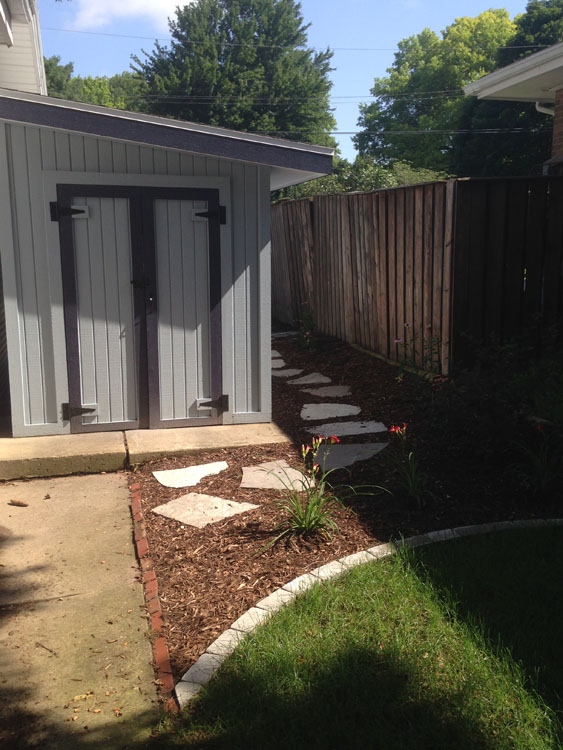 Garden Shed W Patio Renovation Serenity Creek Design