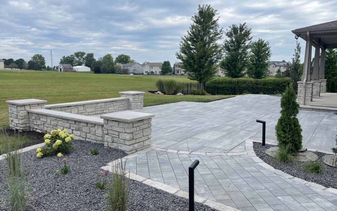 New XL Slab Patio & Natural Stone Walls